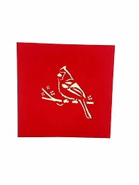 Red Cardinal 3D Pop-Up Art Card