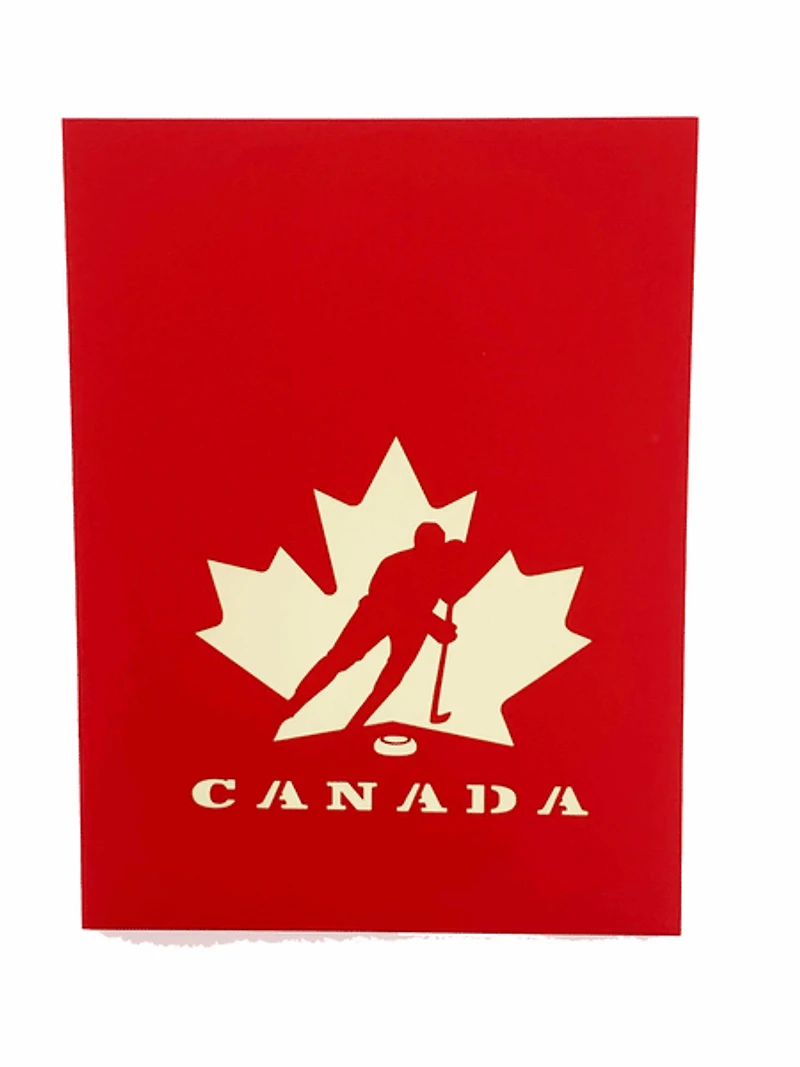 Hockey 3D Pop-Up Art Card
