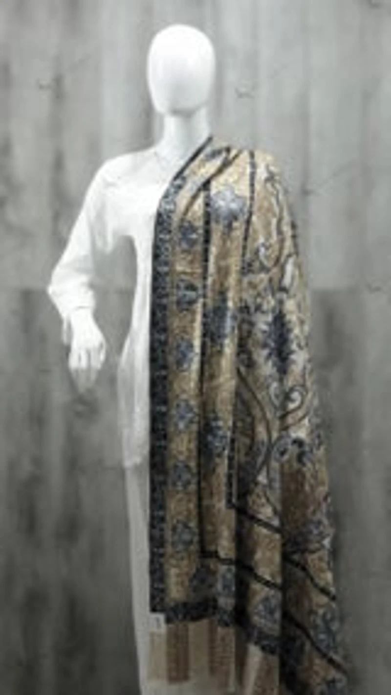 Pure Pashmina Kalamkari Shawl (ONE OF A KIND) extra large