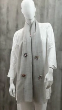 Cashmere Honey Bees Stole/Shawl Hand embroidered