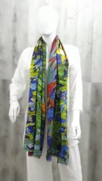 Cashmere Irises Scarf