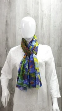 Cashmere Irises Scarf