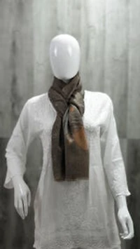 Marble Paint on Cashmere Stole Scarf