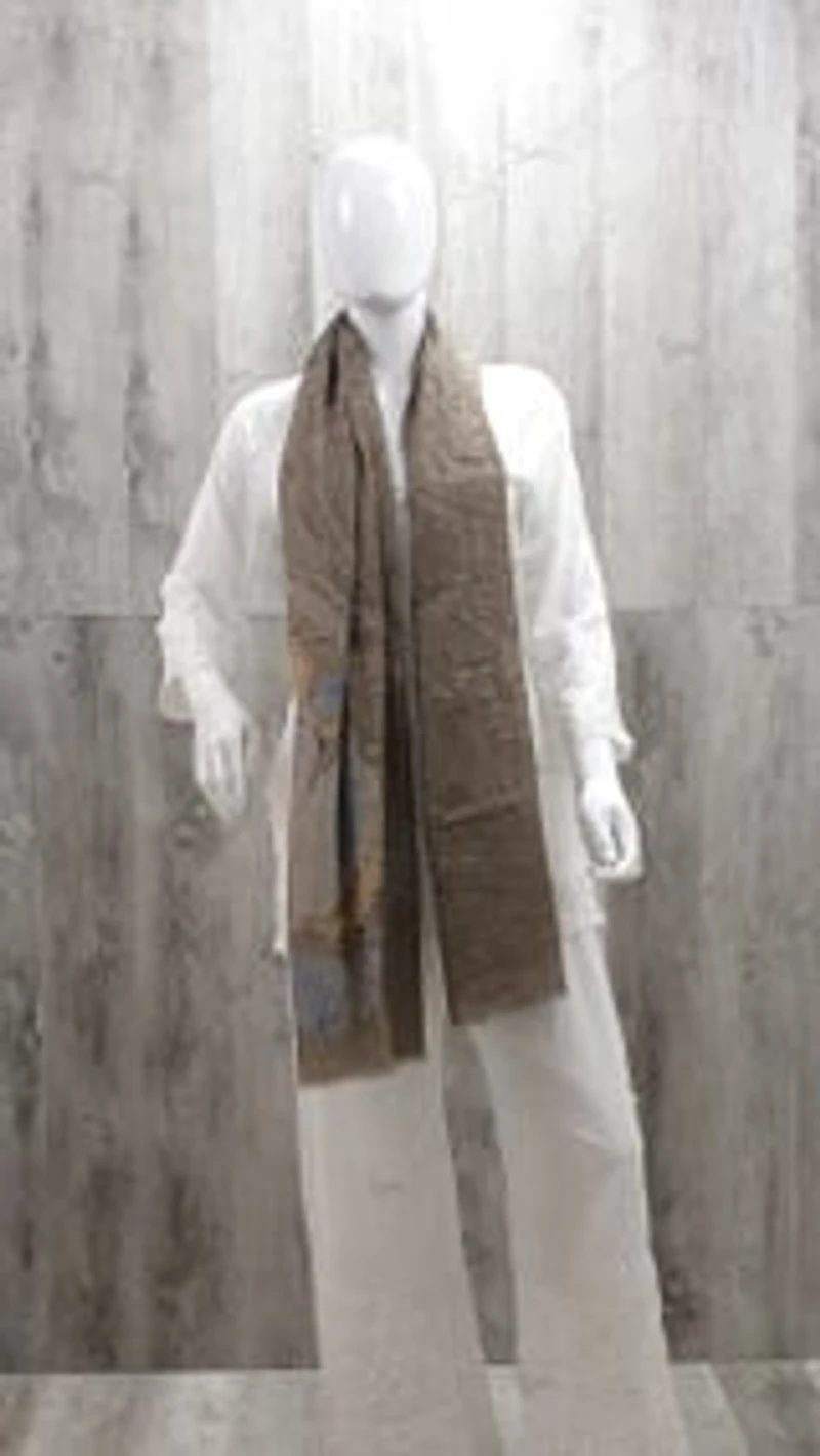 Marble Paint on Cashmere Stole Scarf