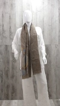 Marble Paint on Cashmere Stole Scarf