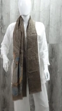 Marble Paint on Cashmere Stole Scarf