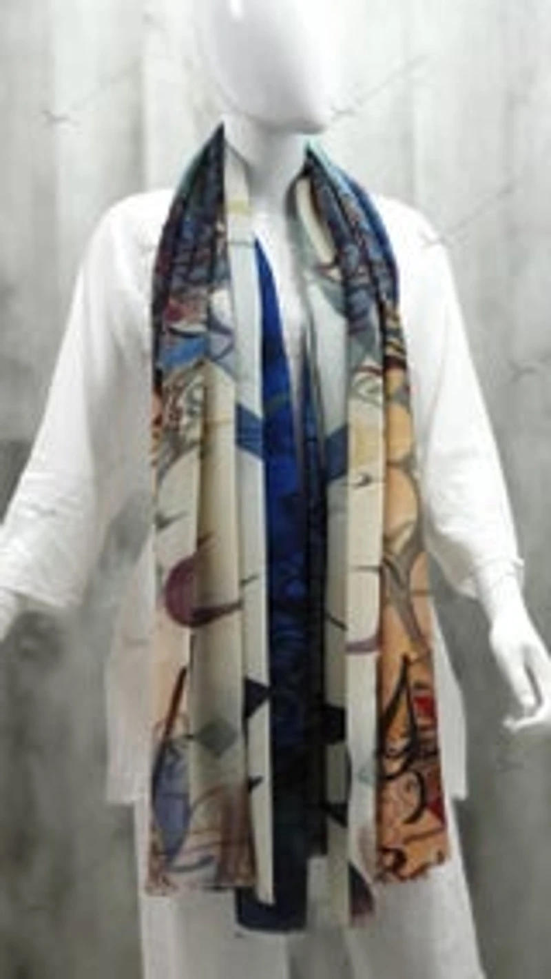 Cashmere Calligraphy Shawl