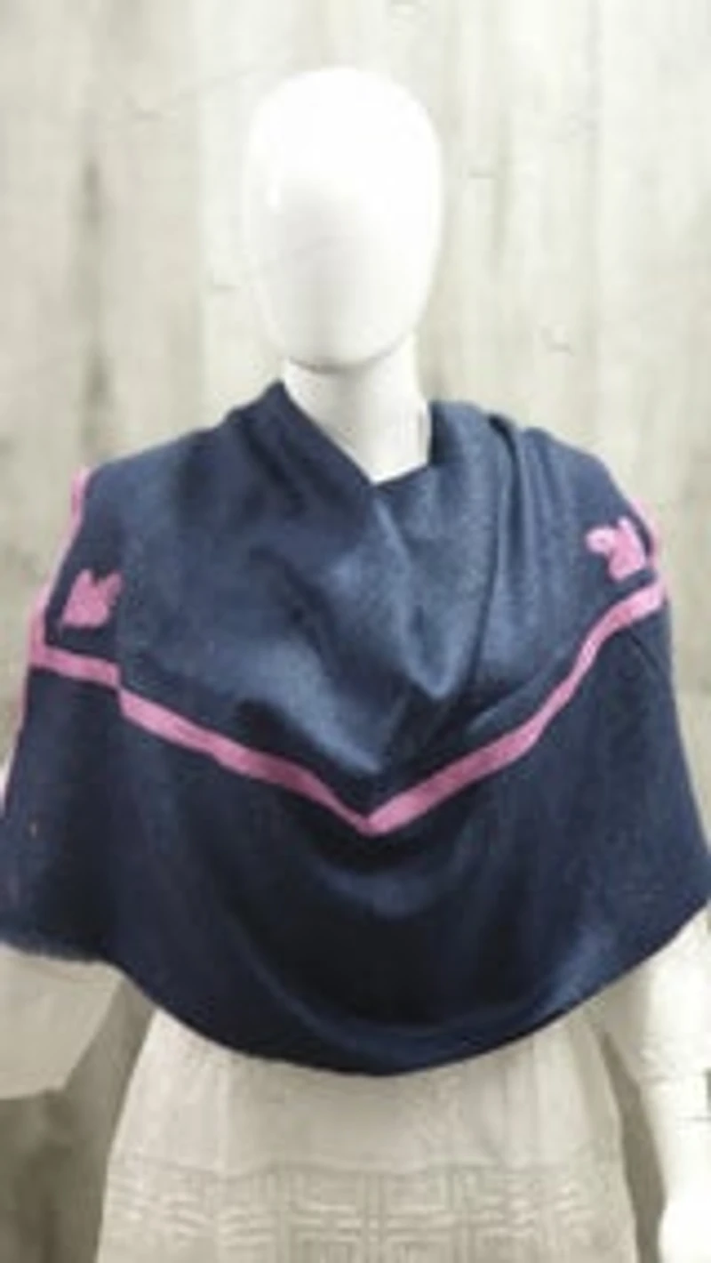 Pure Pashmina Stole Sozni Hand Embroidered (ONE OF A KIND