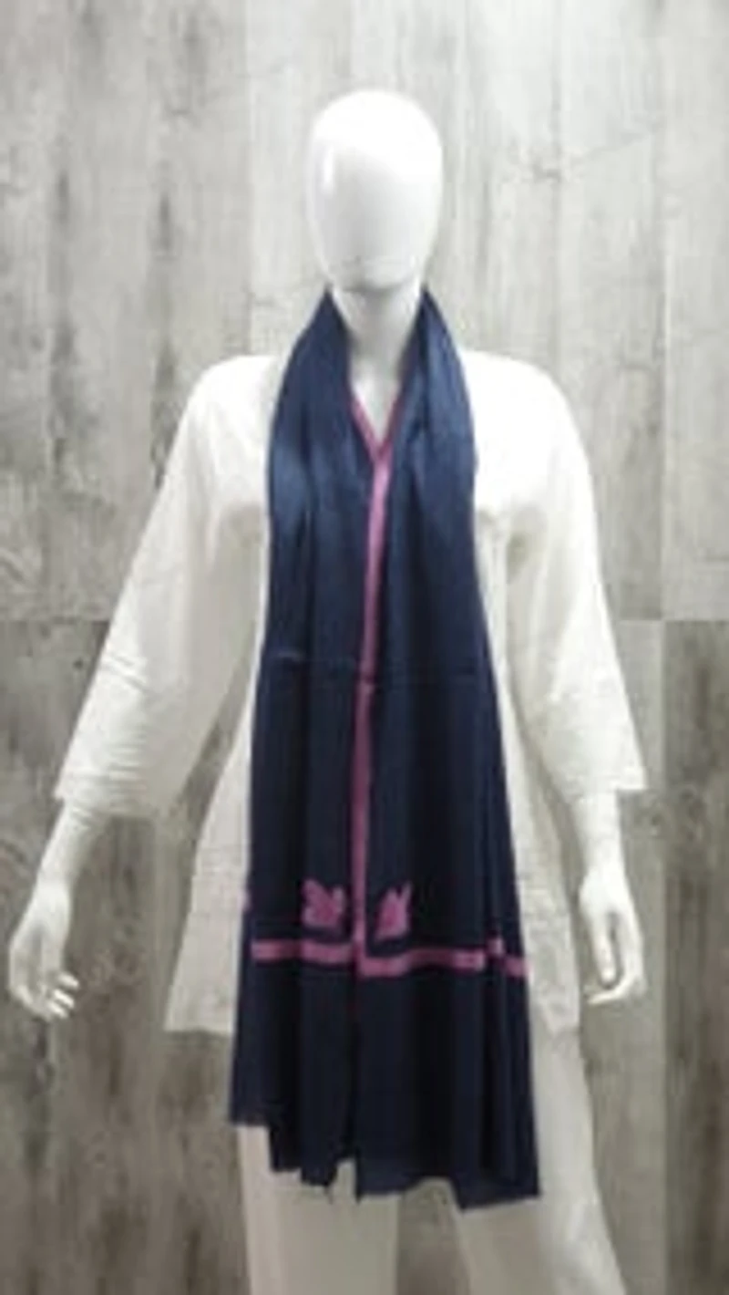 Pure Pashmina Stole Sozni Hand Embroidered (ONE OF A KIND