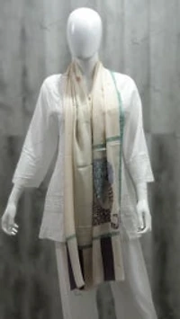 Pure Pashmina Kalamkari Stole Hand Embroidered (ONE OF A KIND