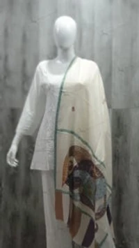 Pure Pashmina Kalamkari Stole Hand Embroidered (ONE OF A KIND