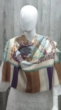 Pure Pashmina Kalamkari Stole Hand Embroidered (ONE OF A KIND