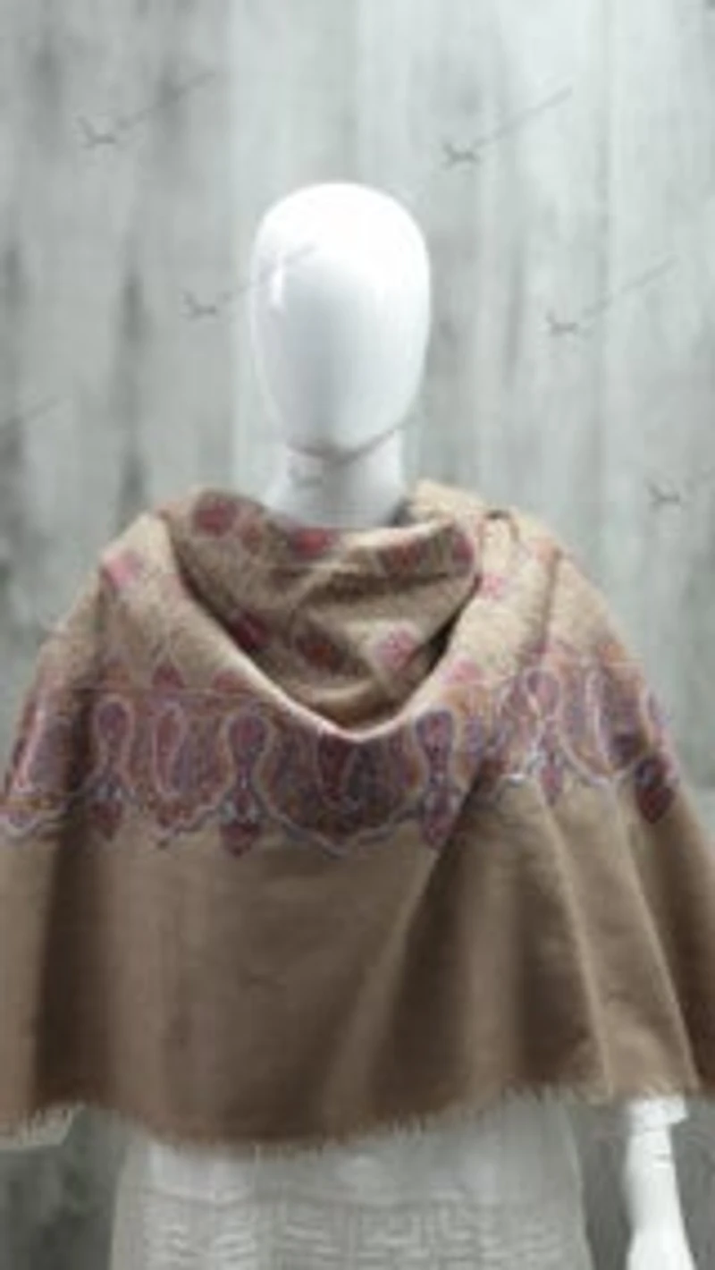 Pure Pashmina Towel with Sozni Work (ONE OF A KIND)
