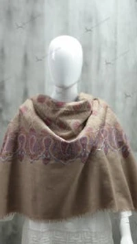 Pure Pashmina Towel with Sozni Work (ONE OF A KIND)