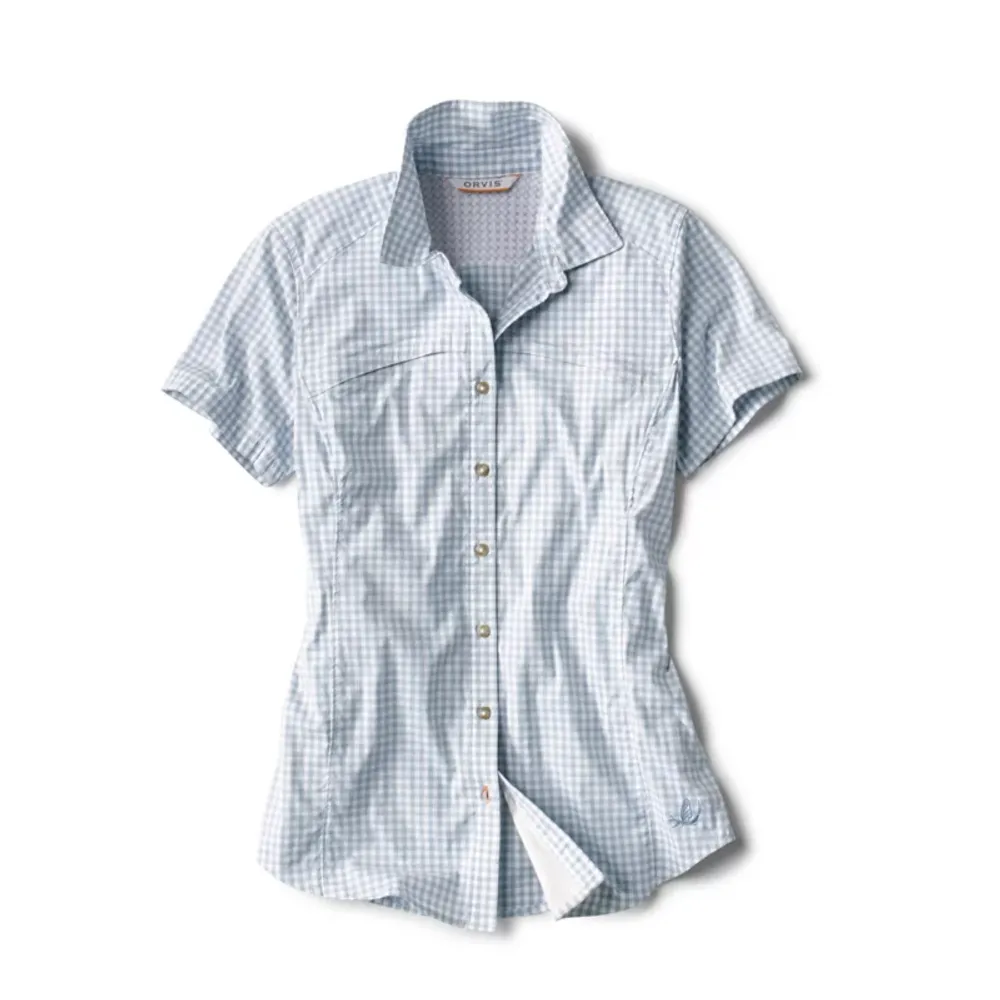 Orvis Tech Chambray Short-sleeved Work Shirt - Women's Blue Fog M