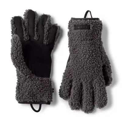 Women's Recycled Polyester Sherpa Fleece Gloves Dark Grey Size Medium Fleece/Recycled Materials Orvis