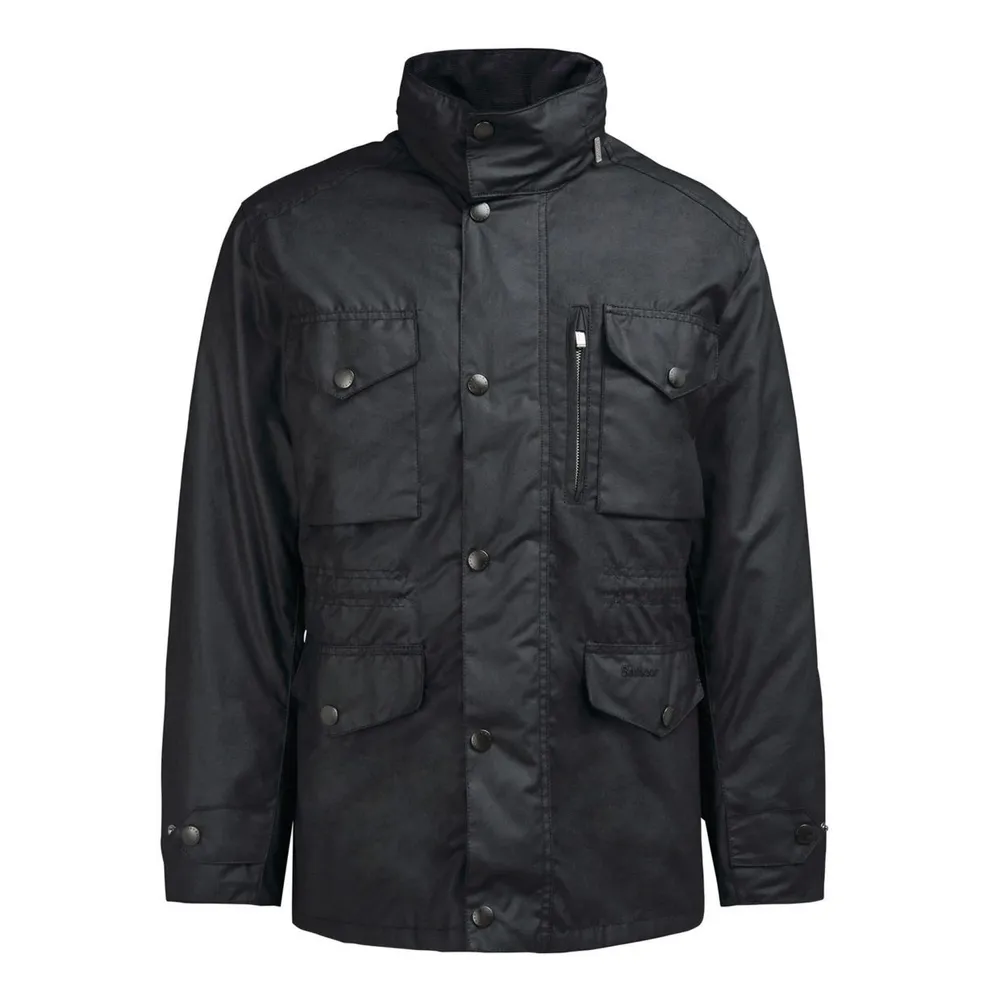 Men's Barbour® Sapper Waxed Cotton Jacket Black