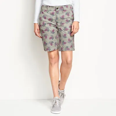Women's Everyday Stretch Twill Chino Shorts Sage/Multi Cotton Orvis