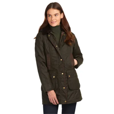 Women's Barbour® Bower Waxed Cotton Jacket Olive - Orvis Exclusive Us