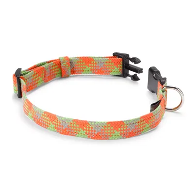 Braided Dog Collar and Climbing Rope Leash Orange/Multi Size Large/XL Nylon Orvis