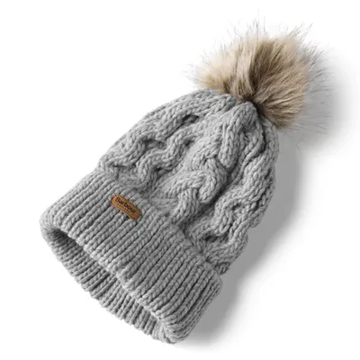 Women's Barbour® Penshaw Cable Knit Beanie Hat Gray Synthetic