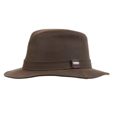 Women's Barbour® Vintage Waxed Cotton Bushman Hat Olive