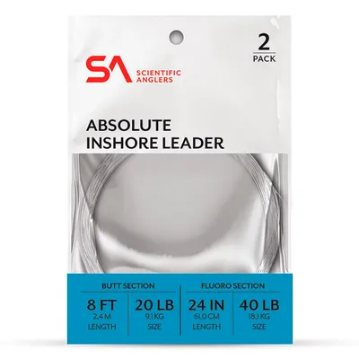 Absolute Inshore Tapered Saltwater Leader Fluorocarbon Scientific Anglers