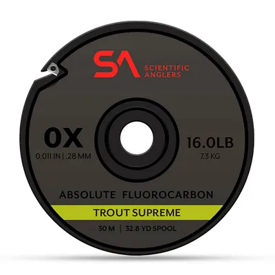 Absolute Trout Supreme Fluorocarbon Tippet Size 4X Scientific Anglers
