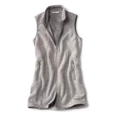 Women's Sweater Fleece Tunic Vest Gray Size XS Recycled Materials/Synthetic/Fleece Orvis