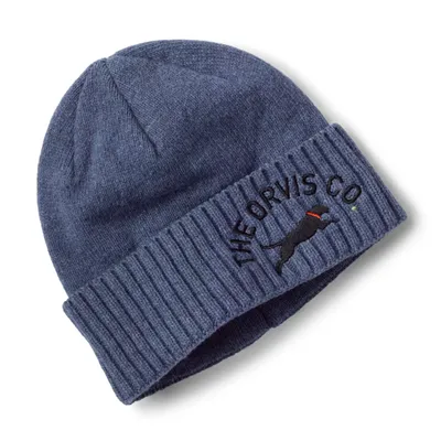 Men's Eco-Friendly Recycled Wool-Blend Beanie Hat Navy Orvis