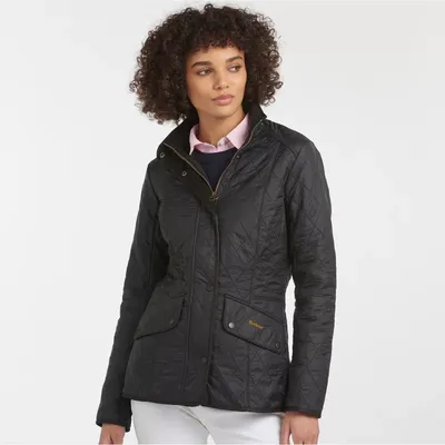 Women's Barbour® Cavalry Polarquilt Jacket Black Size 4 Synthetic/Fleece