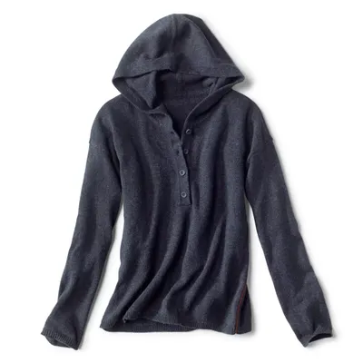 Women's Classic Tipped Henley Eco-Friendly Hoodie Recycled Materials/Wool/Cotton Orvis