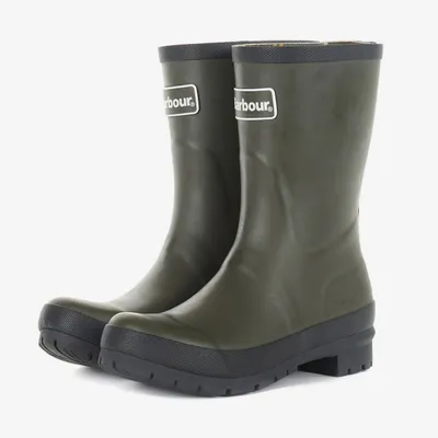 Women's Barbour® Banbury Waterproof Wellington Boots Olive Rubber