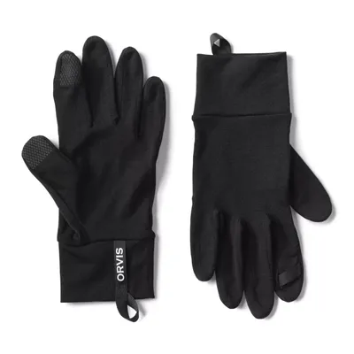 Men's Elevated Merino Wool Liner Gloves Black Orvis