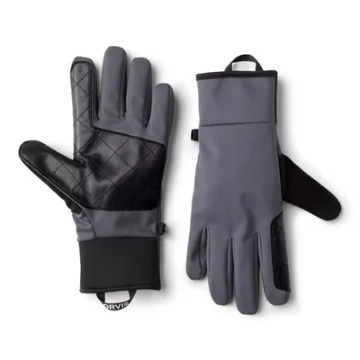 Men's Alpine Ridge Softshell Gloves Black Polyester Orvis