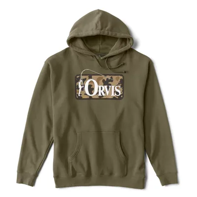 Men's Favorite Pastime Fleece Hoodie Sweatshirt Olive Orvis