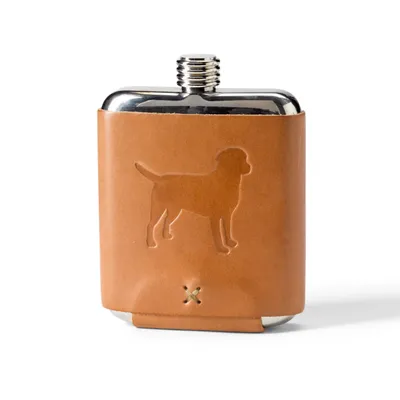 Best Friend Stainless Steel Flask Tan Whiskey Leatherworks