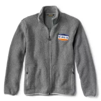 Men's Equinox Sherpa Wool Full-Zip Jacket Heather Grey Wool/Nylon/Polyester/Recycled Materials Orvis