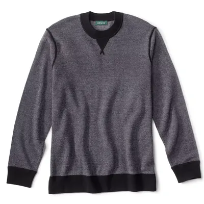 Men's Bird's-Eye Cashmere/Wool-Blend Crew Sweater Wool/Cashmere Orvis