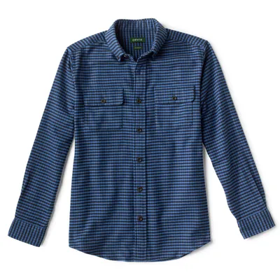 Men's Buffalo Check Cotton/Wool-Blend Long-Sleeved Shirt Orvis