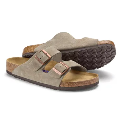 Men's Birkenstock® Arizona Soft Footbed Suede Sandals Leather