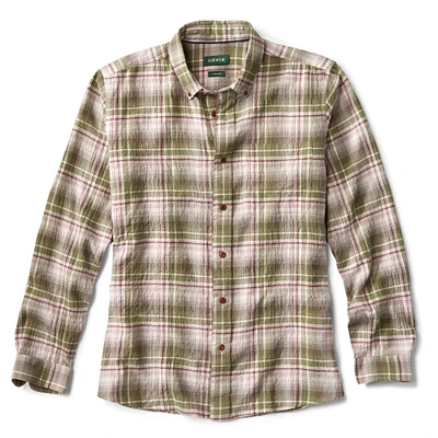 Men's Crushed Herringbone Shirt Cotton Orvis