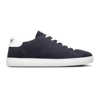 Men's Clae Bradley Vegan Knit Sneakers Navy White Recycled Materials/Synthetic