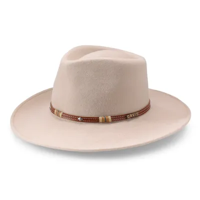 Men's Western Santa Fe Crushable Wool Felt Hat Cream Orvis