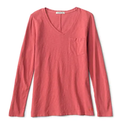 Women's Canyon V-Neck Long-Sleeved T-Shirt Cotton Orvis