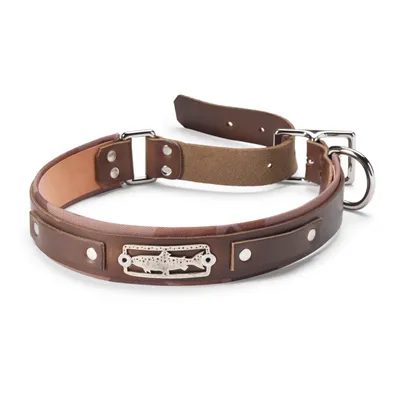 Sight Line Leather Dog Collar Brown Size Medium