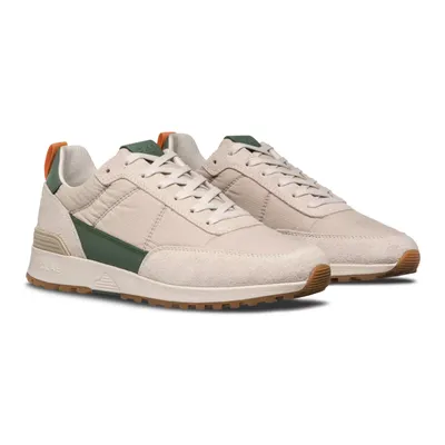 Women's Clae Chino Leather Sneakers Vanilla Sea Green Leather/Recycled Materials/Rubber