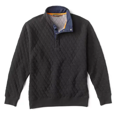 Men's Outdoor Quilted Snap Sweatshirt Cotton/Polyester Orvis