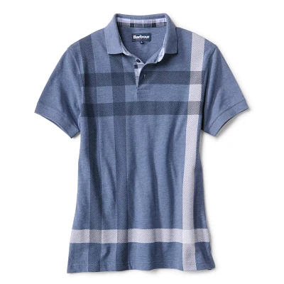 Men's Barbour® Blaine Tartan Polo Shirt Chambray