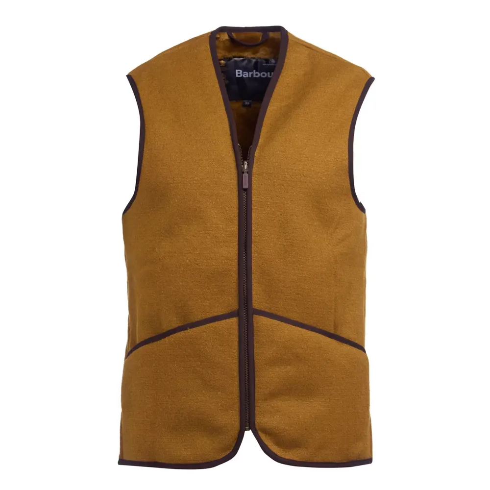 Barbour® Warm Pile Waistcoat/Zip-In Liner Brown Size 36